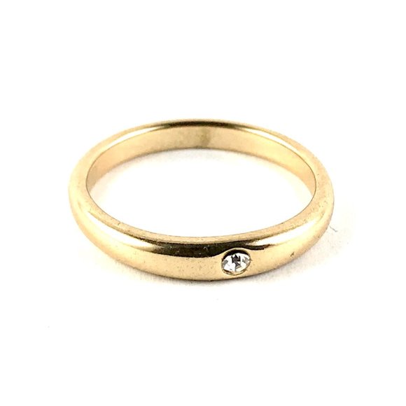 Jewelry - Beautiful Gold Tone Rhinestone Ring Size 7.5